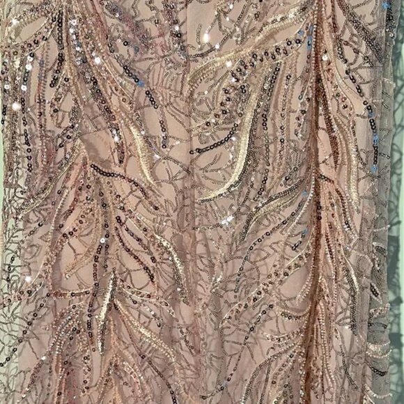 Mac Duggal Strapless Embellished Trumpet Gown in Blush - Picture 7 of 7